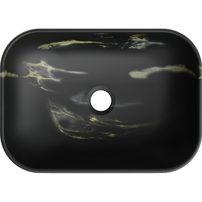 Mexen Rita stolová umývadlo 45 x 32 cm, čierny kameň - 21084588