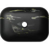 Mexen Rita stolová umývadlo 45 x 32 cm, čierny kameň - 21084588
