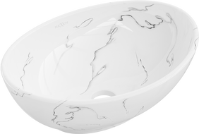 Mexen Elza umývadlo na doske 40 x 33 cm, biely kameň - 21014081