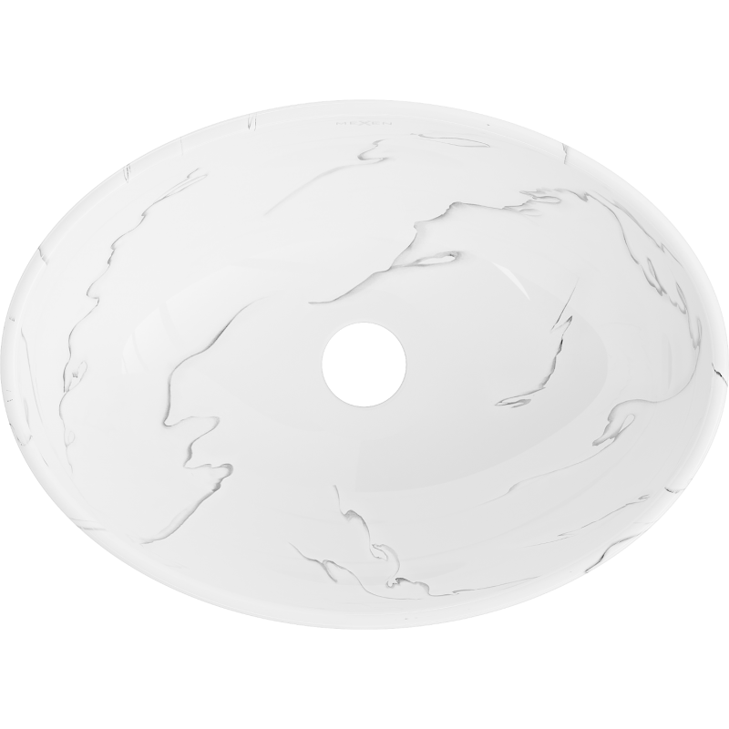 Mexen Elza umývadlo na doske 40 x 33 cm, biely kameň - 21014081