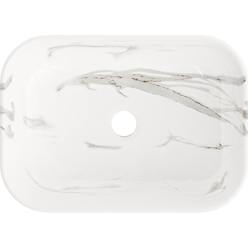 Mexen Rita umývadlo na dosku 45 x 32 cm, biely kameň - 21084584