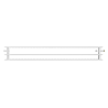 Mexen CVH30 Hygienický radiátor plechový 300 x 800 mm, dolné pripojenie, 698 W, biela - W630H-030-080-00
