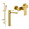 Mexen Alfa DF02 sprchová sada, zlatá - 745714DF02-50