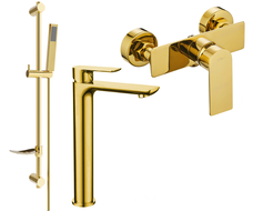 Mexen Alfa DF02 sprchová sada, zlatá - 745714DF02-50