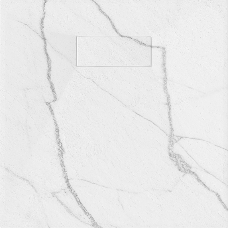 Mexen Hugo štvorec so sprchovou vaničkou SMC 80 x 80 cm, biely kameň - 42158080