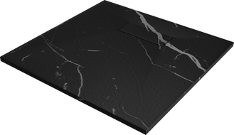 Mexen Hugo štvorcový sprchový kút SMC 80 x 80 cm, čierny kameň - 42758080