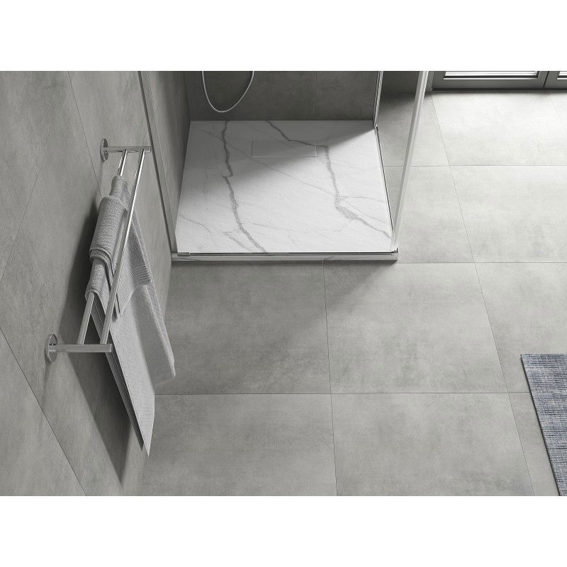 Mexen Hugo štvorcová sprchová vanička SMC 90 x 90 cm, biely kameň - 42159090