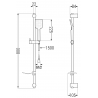 Mexen Alfa DF62 sprchový set, čierny/zlatý - 745714DF62-75