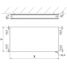 Mexen CVHF20 Hygiene Flat vykurovací panel 600 x 1100 mm, dolné pripojenie, 1104 W, biely - W620HF-060-110-00