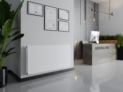 Mexen CVHF20 Hygiene Flat panelový radiátor 600 x 1500 mm, spodné pripojenie, 1505 W, biely - W620HF-060-150-00