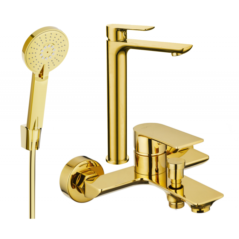 Mexen Alfa R40 kúpeľňový set, zlatý - 745713R40-50