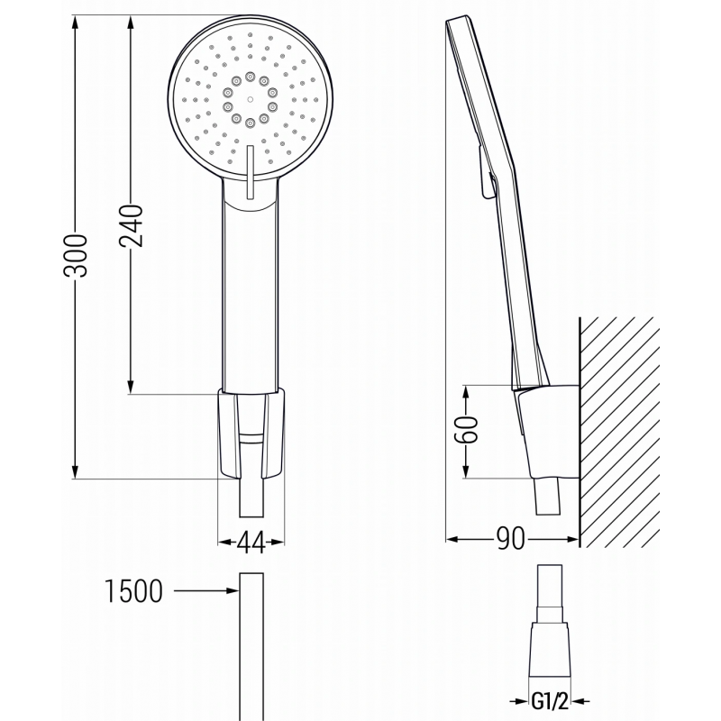 Mexen Alfa R40 kúpeľňový set, zlatý - 745713R40-50