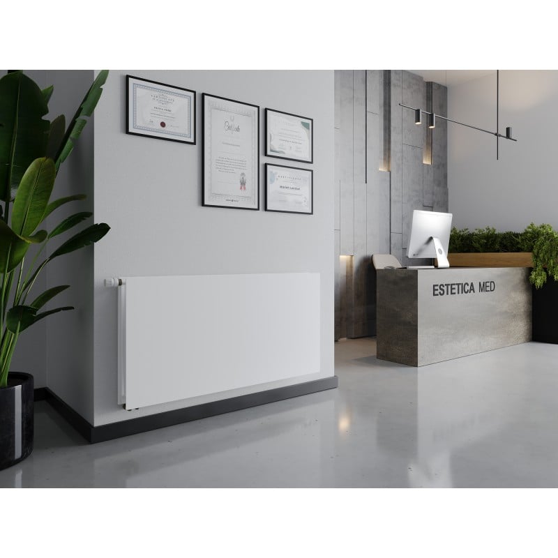 Mexen CVHF20 Hygiene Flat doskový radiátor 900 x 2000 mm, spodné pripojenie, 2796 W, biely - W620HF-090-200-00