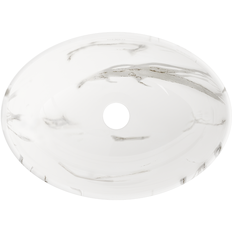 Mexen Elza umývadlo na dosku 40 x 33 cm, biela kameň - 21014082