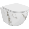 Mexen Lena WC misa Rimless s pomaly uzatvárateľným sedadlom slim, duroplast, biely kameň - 30224094