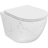Mexen Lena WC misa Rimless s pomaly zatvárajúcim sa tenkým sedadlom, duroplast, biely kameň - 30224093