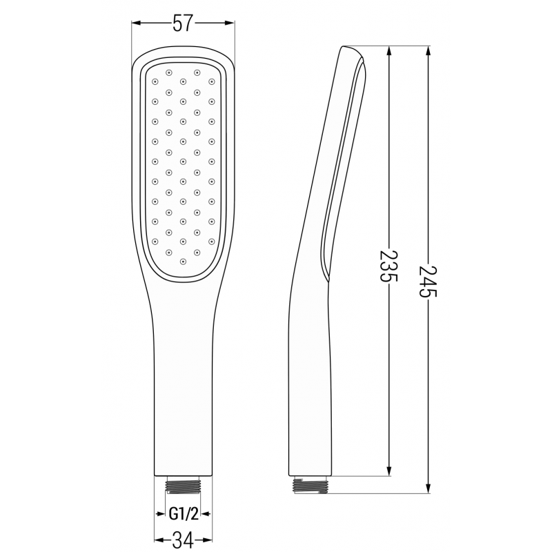 Mexen R-49 sprchová hlavica 1-funkčná, biela/zlatá - 79549-25