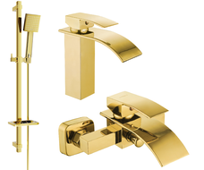 Mexen Aries DQ45 súprava na vaňu, zlatá - 744803DQ45-50