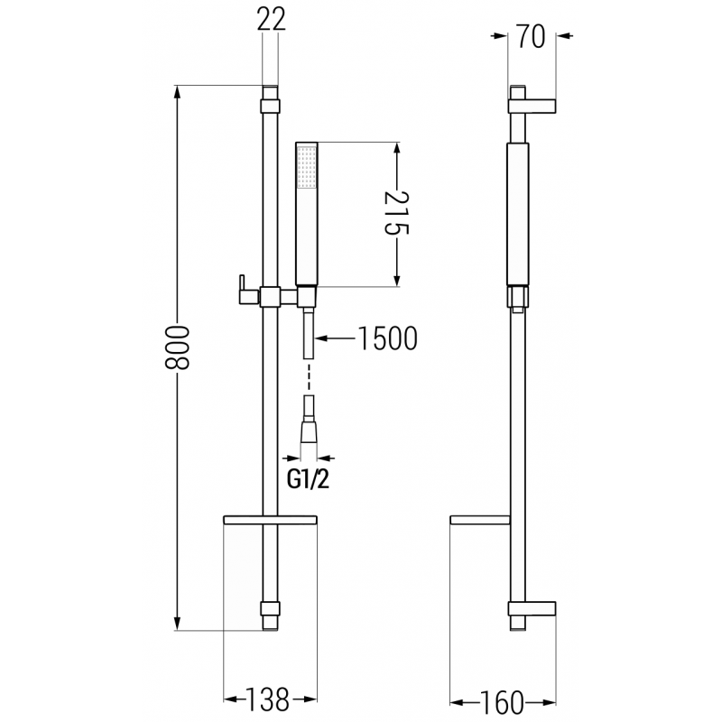 Mexen Aries DQ77 vaňový set, čierny - 744813DQ77-70