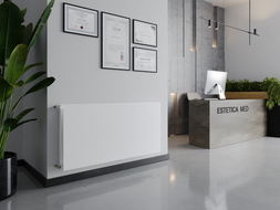 Mexen CHF20 Hygiene Flat doskový radiátor 300 x 1400 mm, bočné pripojenie, 795 W, biely - W420HF-030-140-00