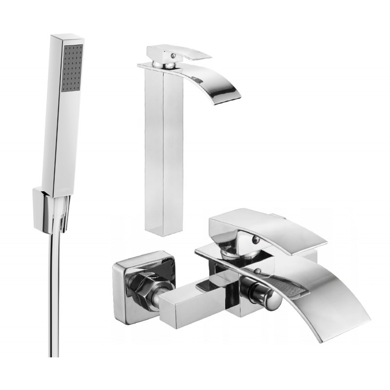 Mexen Aries R77 vaňová súprava, chróm - 744813R77-00