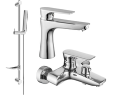 Mexen Axel DF72 vaňový set, chróm - 73803DF72-00