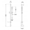 Mexen Axel DF72 vaňový set, chróm - 73803DF72-00