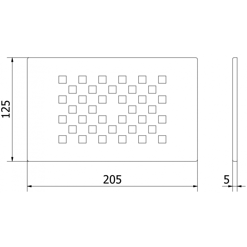 Mexen Hugo kryt na sprchovú vaničku, inox - 42910001