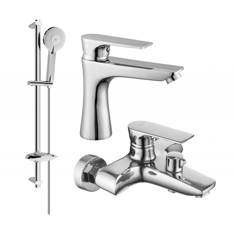 Mexen Axel DB40 vaňová sada, chróm - 73803DB40-00