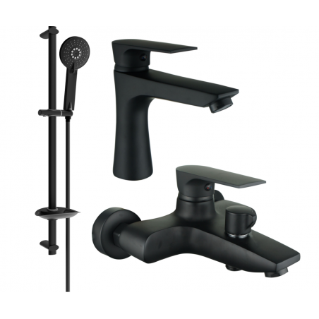 Mexen Axel DB40 sada na vaňu, čierna - 73803DB40-70