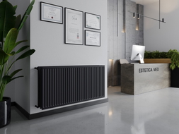 Mexen CH30 Hygienický doskový radiátor 300 x 400 mm, bočné pripojenie, 349 W, antracit - W430H-030-040-66