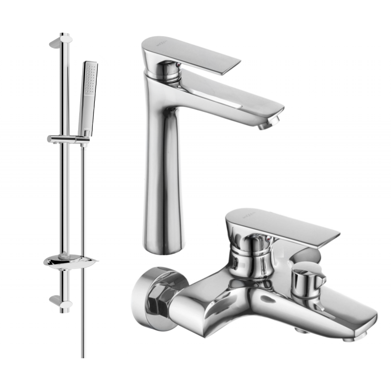 Mexen Axel DB72 vaňový set, chróm - 73813DB72-00
