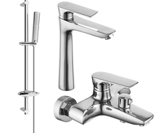 Mexen Axel DB72 vaňový set, chróm - 73813DB72-00