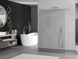 Mexen Kioto voľne stojaca sprchová stena 115 x 200 cm, transparentná 8 mm, chróm - 800-115-002-01-00