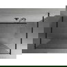 Mexen Kioto voľne stojaca sprchová stena 135 x 200 cm, priehľadná 8 mm, čierna - 800-135-002-70-00
