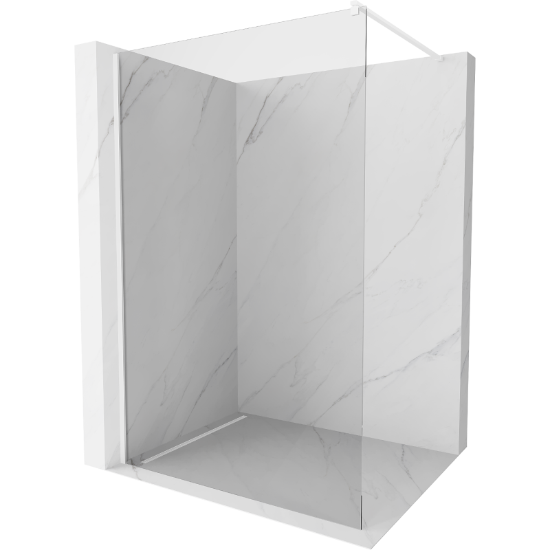 Mexen Kioto sprchová zástena Walk-in 65 x 200 cm, transparentná 8 mm, biela - 800-065-101-20-00