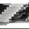 Mexen Kioto sprchová stěna Walk-in 85 x 200 cm, transparentní 8 mm, zlatá - 800-085-101-50-00