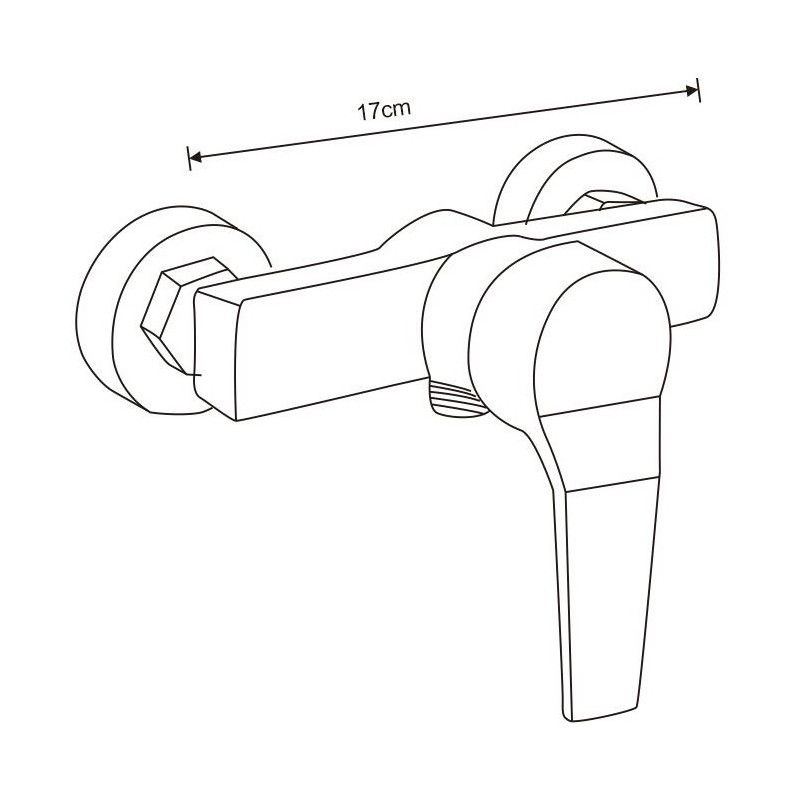 Mexen Caro DF62 sprchová sada, čierna - 746604DF62-70