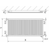 Mexen CVH10 Hygiene radiátor doskový 400 x 1000 mm, spodné napojenie, 432 W, antracit - W610H-040-100-66