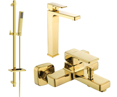 Mexen Cetus DQ77 kúpeľňová súprava, zlatá - 744313DQ77-50