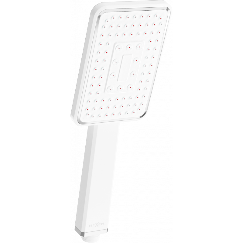 Mexen R-54 jednofunkčná sprchová hlavica, biela/chróm - 79554-21