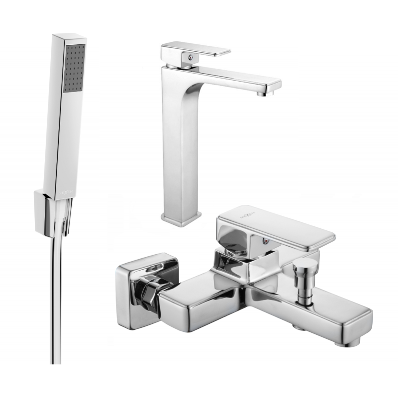 Mexen Cetus R77 vaňový set, chróm - 744313R77-00