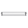 Mexen CVH30 Hygienický radiátor 500 x 1400 mm, dolné pripojenie, 1815 W, antracit - W630H-050-140-66