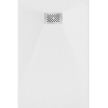 Rectangulárny sprchový kút Mexen Hugo SMC 90 x 70 cm, biely, krytka inox - 42107090-X