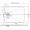 Mexen Hugo obdlžnikový sprchový box SMC 120 x 70 cm, biely, kryt inox - 42107012-X