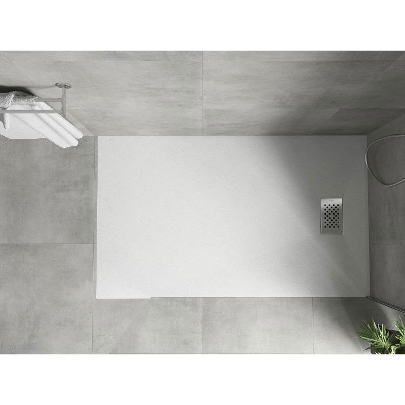 Mexen Hugo SMC obdĺžnikový sprchovací kút 150 x 80 cm, biely, krytka inox - 42108015-X