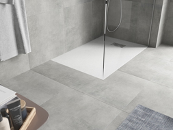 Mexen Hugo obdĺžnikový sprchový vanička SMC 130 x 80 cm, biela, kryt inox - 42108013-X