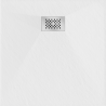 Mexen Hugo štvorcová sprchová vanička SMC 80 x 80 cm, biela, kryt inox - 42108080-X