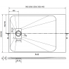 Mexen Hugo obdĺžniková sprchová vanička SMC 100 x 80 cm, biela, kryt inox - 42108010-X