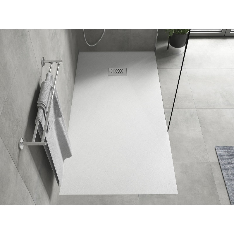 Mexen Hugo obdĺžniková sprchová vanička SMC 180 x 80 cm, biela, kryt inox - 42108018-X